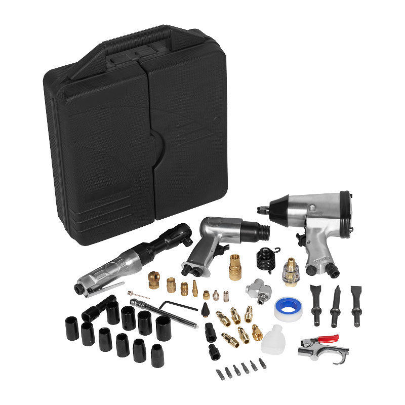  XINXING XQ-T12 KIT 50 UTENSILI PNEUMATICI, 1/2" IMPATTO ARIA 3/8" CRICCHETTO 150MM MARTELLO, CON ACCESSORI, SET BMC